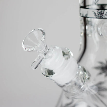 14″ Glow-in-the-Dark Glass Beaker Bong - Ghost