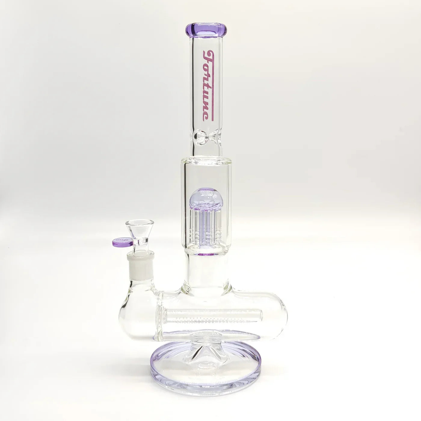 Fortune - 14" Double Inline Stemless to Grid Percolator Bong