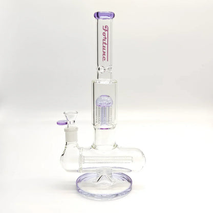 Fortune - 14" Double Inline Stemless to Grid Percolator Bong