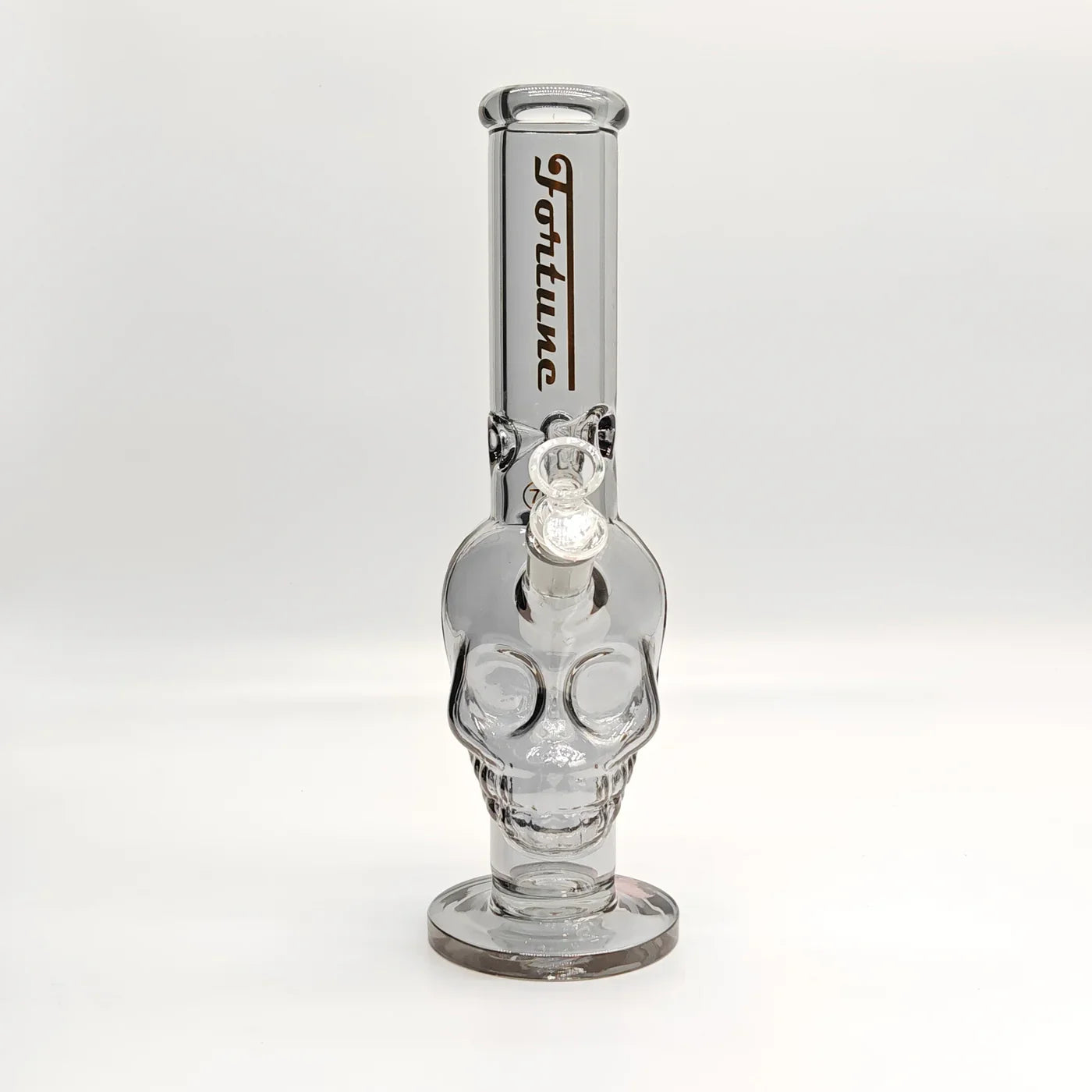 Fortune - 14" 7mm Electroplated Skull Glass Bong
