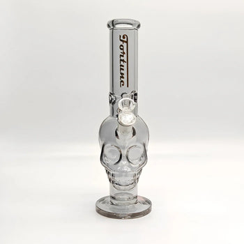 Fortune - 14" 7mm Electroplated Skull Glass Bong