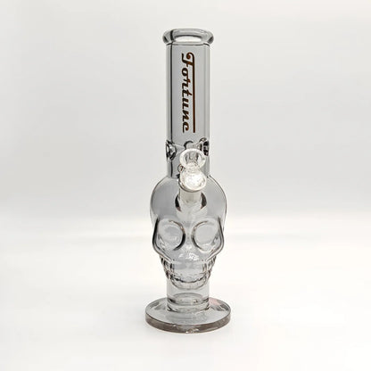 Fortune - 14" 7mm Electroplated Skull Glass Bong