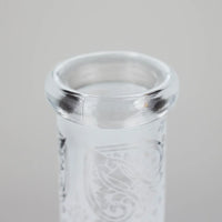 11″ Straight Tube Classic Frosted Glass Bong - Pattern 3