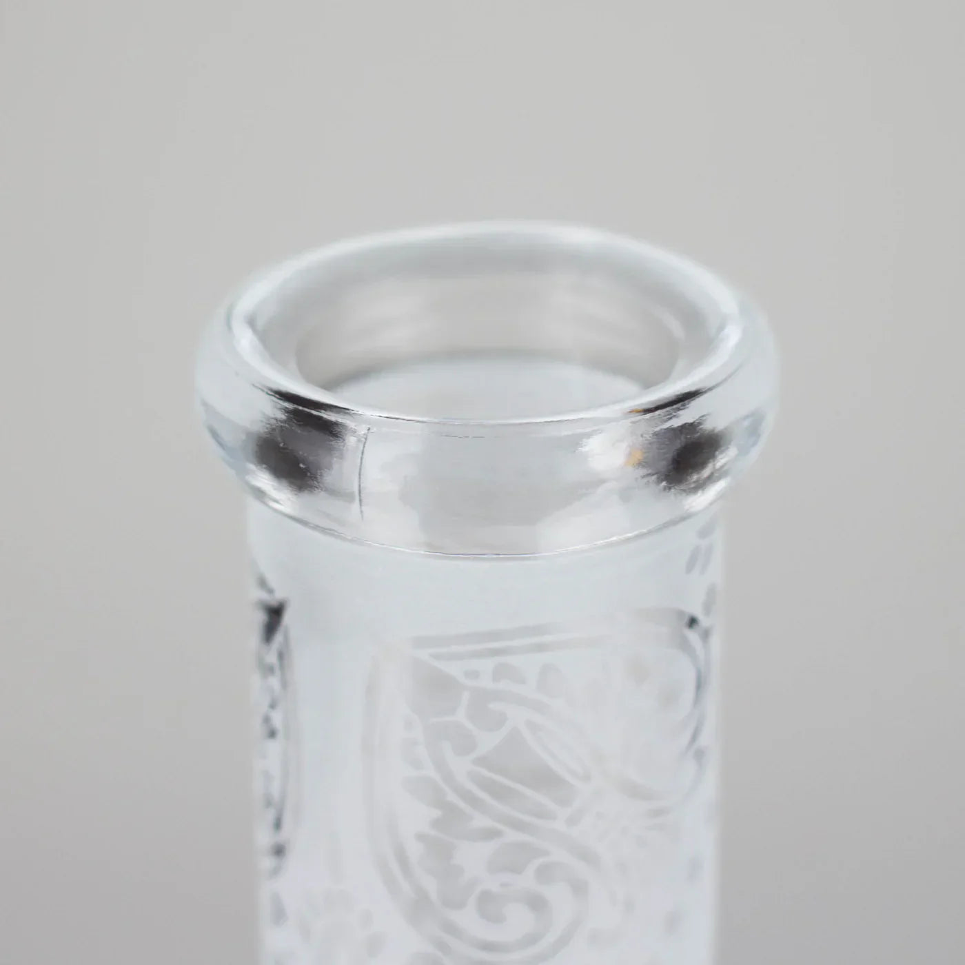 11″ Straight Tube Classic Frosted Glass Bong - Pattern 5