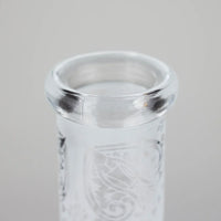 11″ Straight Tube Classic Frosted Glass Bong - Pattern 5