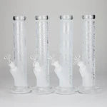 11″ Straight Tube Classic Frosted Glass Bong - Pattern 2