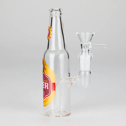 6″ Beer Bottle Design Glass Bong