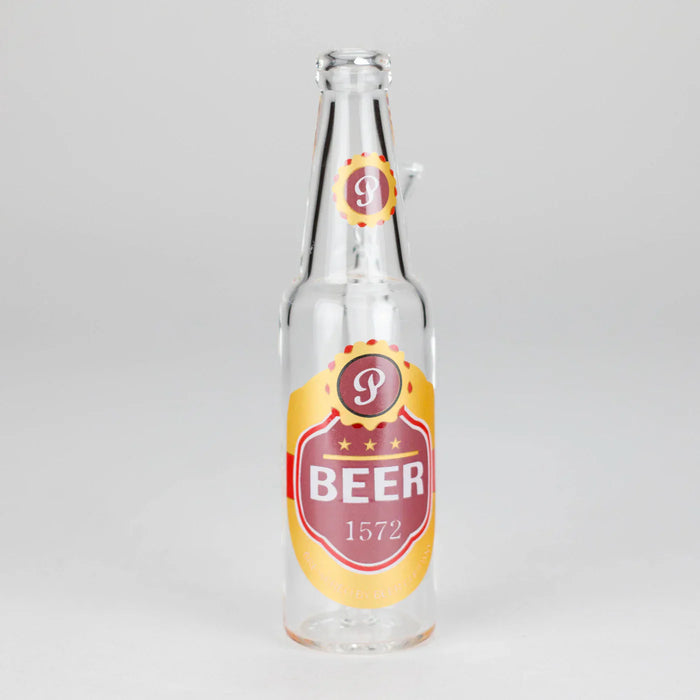 6″ Beer Bottle Design Glass Bong