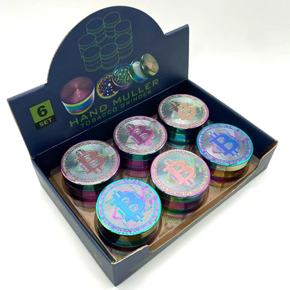 Bitcoin - 63mm 4-Pc Herb Grinder