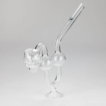 6.5" Skull Bent Curved Glass Oil Pipe
