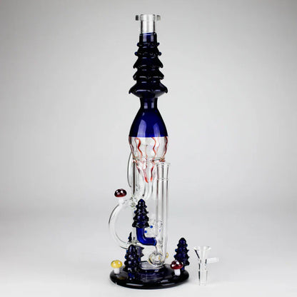 17" Enchanted Forest Stemless Recycler Glass Bong