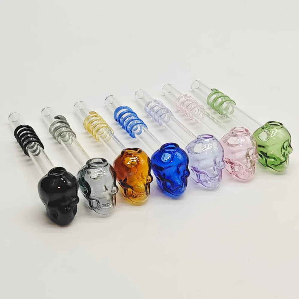 5″ Coloured Skull Oil Burner Pipe