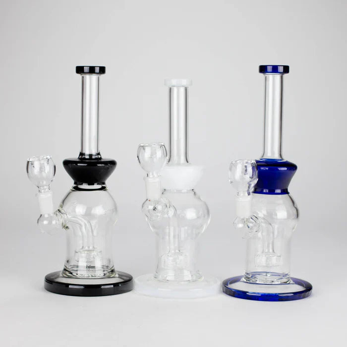 10" Glass Water Pipe w/ Showerhead Diffuser