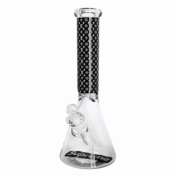 14" 7mm Stylish Glow-in-the-Dark Thick Glass Bong