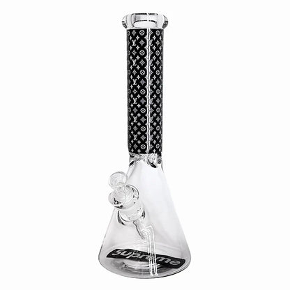 14" 7mm Stylish Glow-in-the-Dark Thick Glass Bong