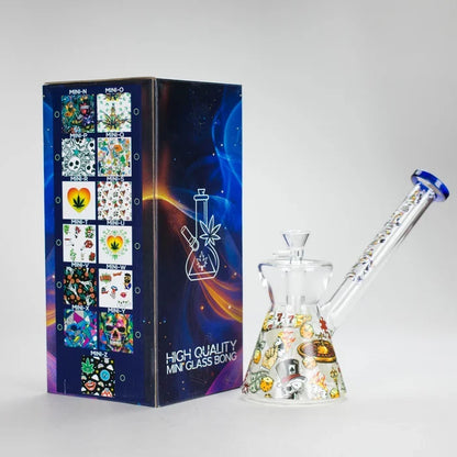 Haze - 8" Gambling Blue Glass Bong Bubbler