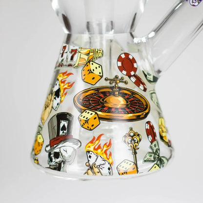 Haze - 8" Gambling Blue Glass Bong Bubbler