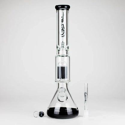 Genie - 17.5" 10-Arm 9mm Coloured Bottom Glass Bong