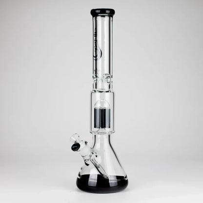 Genie - 17.5" 10-Arm 9mm Coloured Bottom Glass Bong