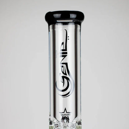 Genie - 17.5" 10-Arm 9mm Coloured Bottom Glass Bong