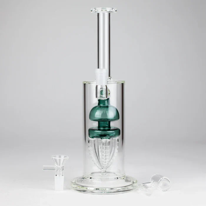 11" 2-in-1 Glass Dab Rig w/ Percolator