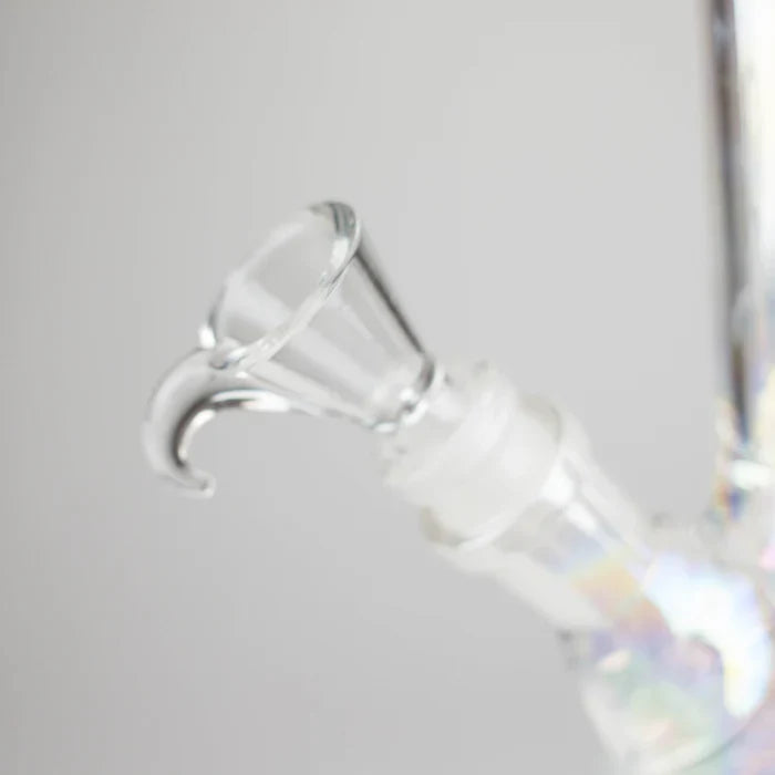 8" Shiny Beaker Bong w/ Ribbed Base