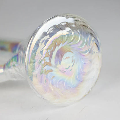 8" Shiny Beaker Bong w/ Ribbed Base