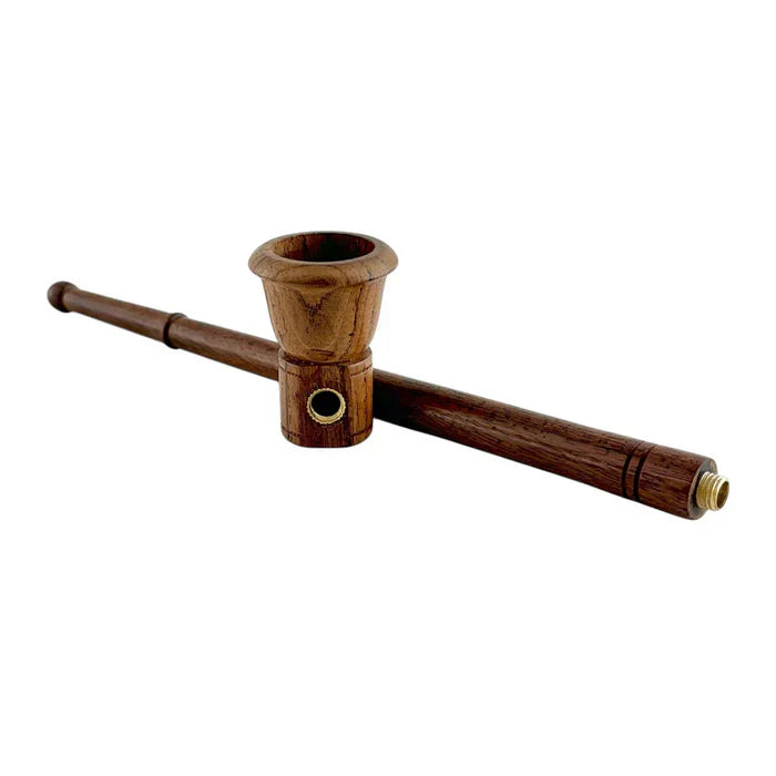 9" Classic Long-Style Design Wooden Pipe
