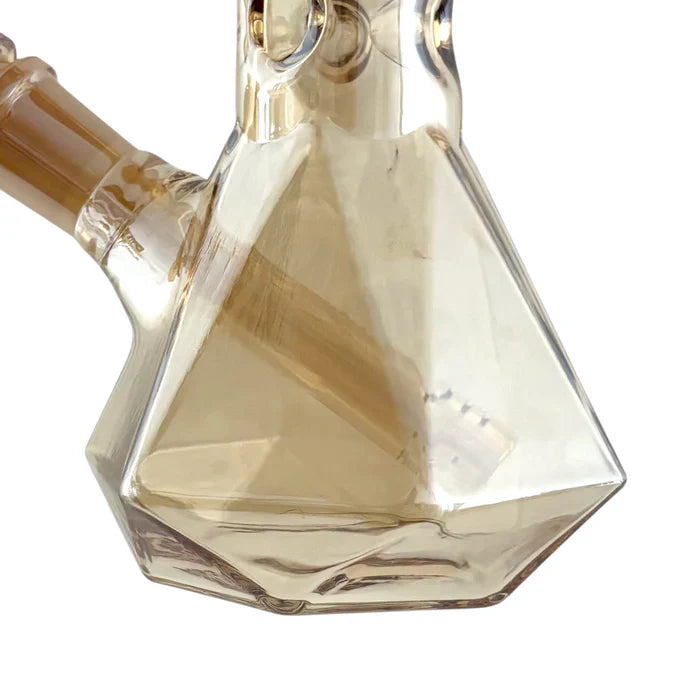 10" Geometric Hexagon Electroplated Glass Bong