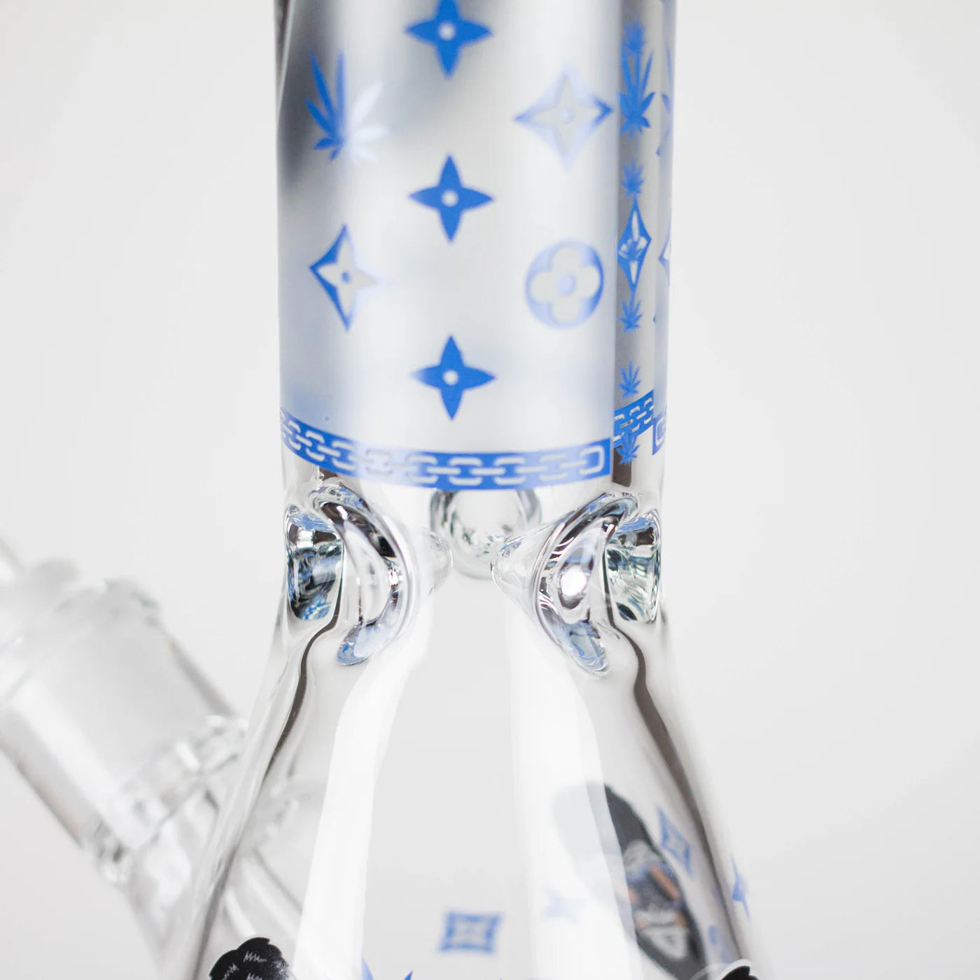 14" 7mm Gorilla Designs Glow In The Dark Beaker Bong