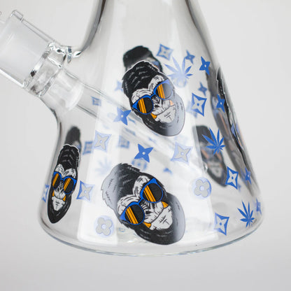 14" 7mm Gorilla Designs Glow In The Dark Beaker Bong