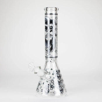 14" 7mm Gorilla Designs Glow In The Dark Beaker Bong