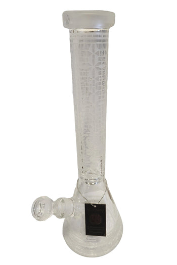 Bong en verre obtus de 16 pouces avec bécher en verre Milkyway