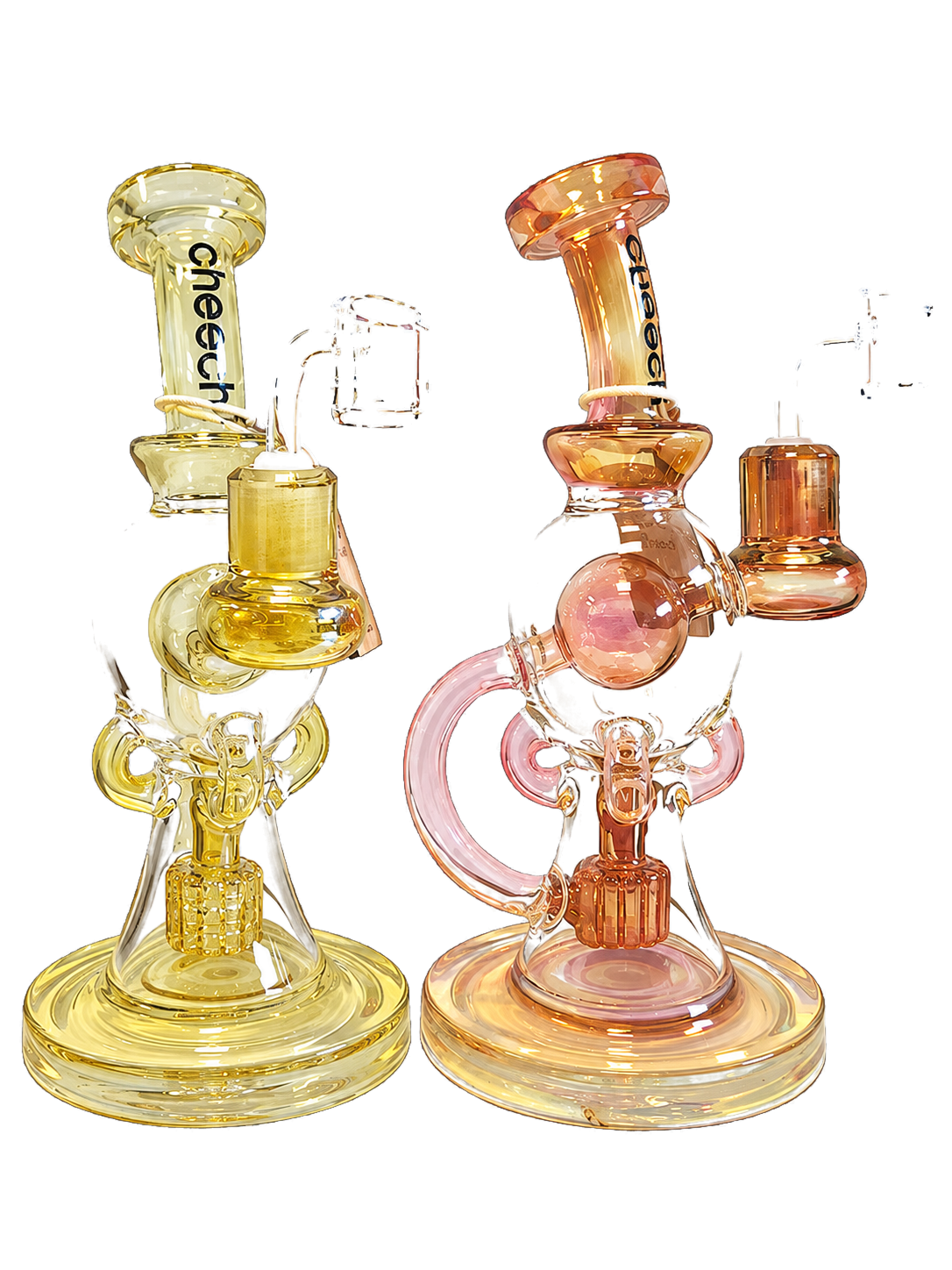 Cheech Glass 8" Fumed Recycler Rig