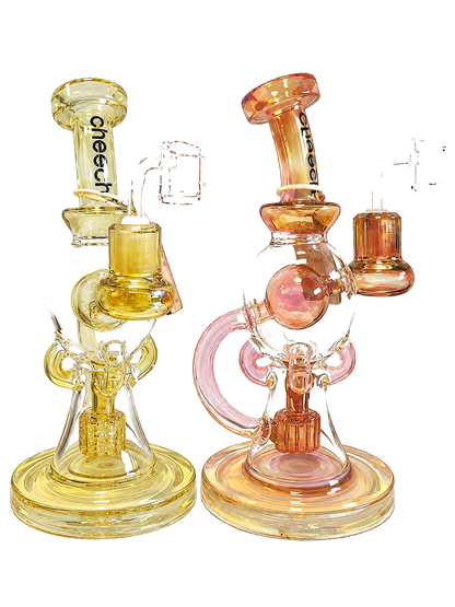 Cheech Glass 8" Fumed Recycler Rig