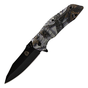 Grey Black Foldable Pocket Knife