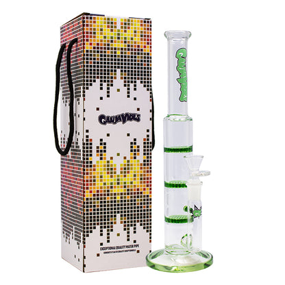 GanjaVibes 11" Triple Honeycomb Percolator Glass Bong