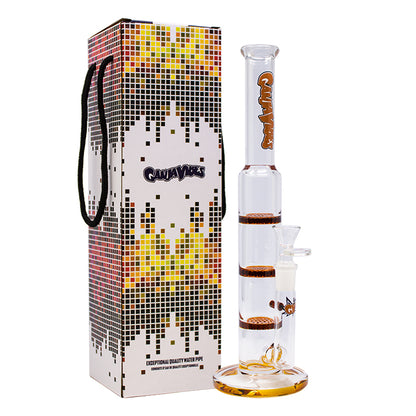 GanjaVibes 11" Triple Honeycomb Percolator Glass Bong