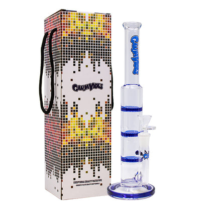 GanjaVibes 11" Triple Honeycomb Percolator Glass Bong