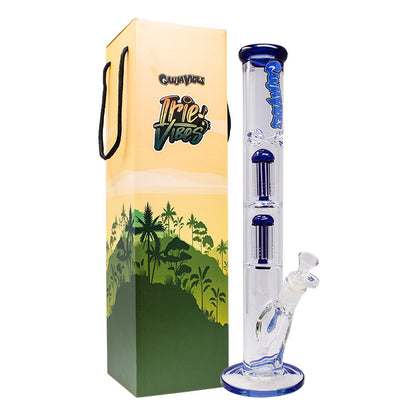 GanjaVibes 17" Double Tree Percolator Glass Bong