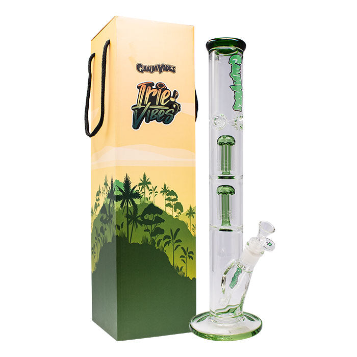 GanjaVibes 17" Double Tree Percolator Glass Bong