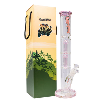 GanjaVibes 17" Double Tree Percolator Glass Bong