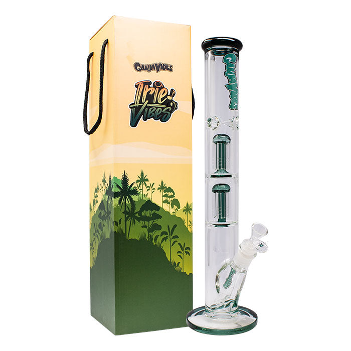 GanjaVibes 17" Double Tree Percolator Glass Bong