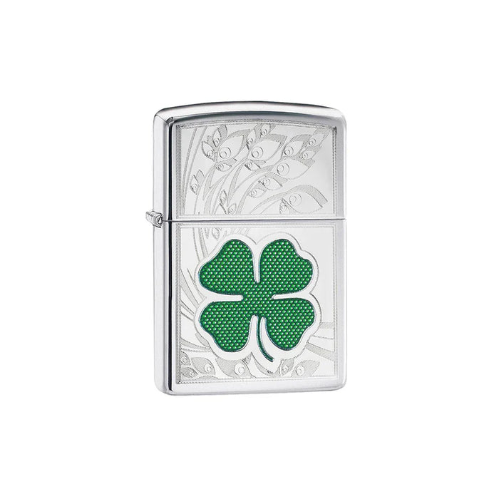 Zippo Lighter - High Polish Chrome Clover