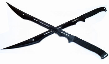 27" Black Ninja 2-Pc Set Sword Striker