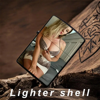 2D HD Printed Fashionable Beauty Metal Lighter Shell