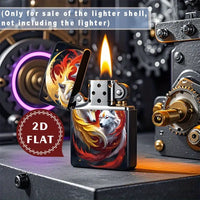 2D Flat Fantasy Wolves Yin-Yang Lighter Shell