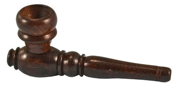 3" Lathe-y Sunday Smooth Wood Smoking Pipe