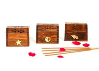 ZenN - Star, Yin Yang, Elephant Incense Cone Box