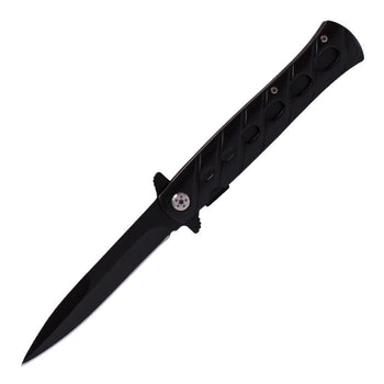 9" Glossy Finish Stiletto Foldable Pocket Knife